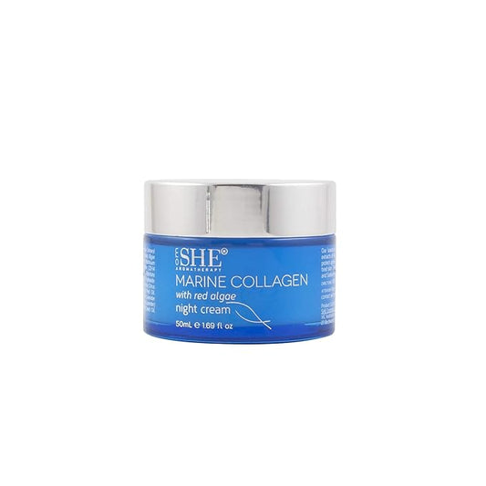 Om She Aromatherapy Marine Collagen with Red Algae Night Cream-VivaGrace Women