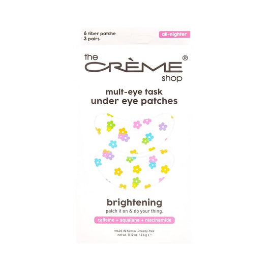 The Crème Shop Mult-Eye Task Under Eye Patches | Under Eye Patches for Dark Circles | Korean Skin Care | Vitamin C, Hyaluronic Acid, Strawberry - All-Nighter (3 Pack)-VivaGrace Women