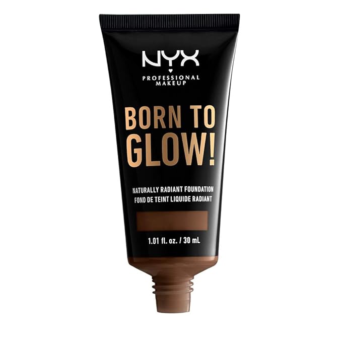NYX PROFESSIONAL MAKEUP Born To Glow Naturally Radiant Foundation, Medium Coverage - Deep-VivaGrace Women