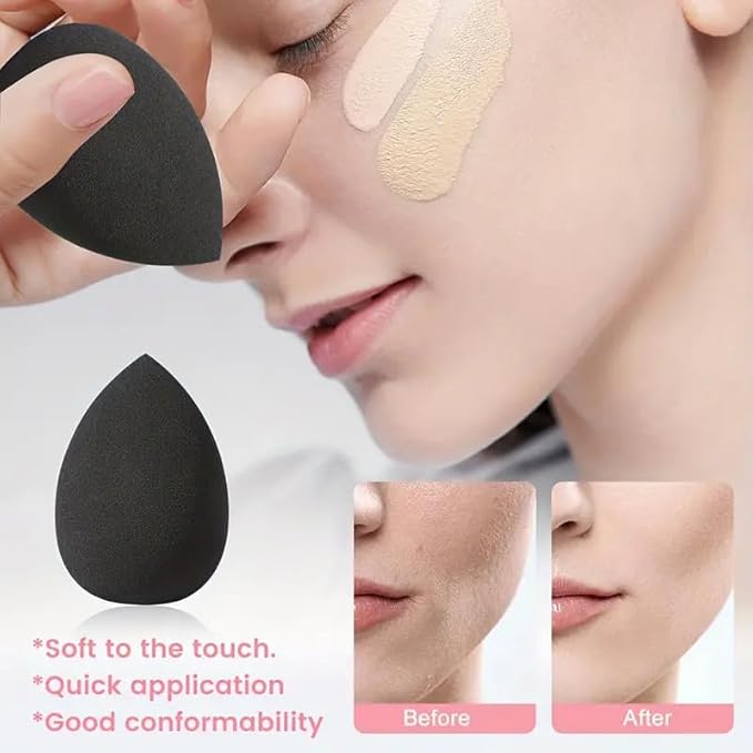 47Pcs Black Makeup Brushes Set Professional Makeup Kit Multi-functional Makeup Tool Set with Facial Makeup Accessories, Foundation Makeup Brush Kit Eye and Face Make up Brushes & Tools-VivaGrace Women