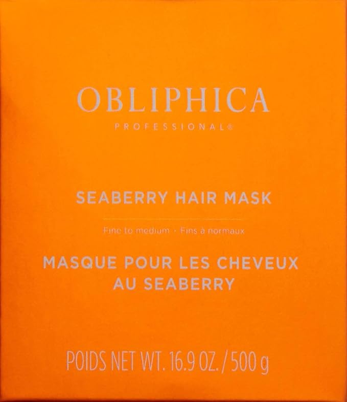 Obliphica Seaberry Hair Mask - Deep Conditioning Hydrating Treatment for Dry and Damaged Hair - Fine, Frizzy, and Color-Treated Hair - 1.05 Pound (Pack of 1)-VivaGrace Women