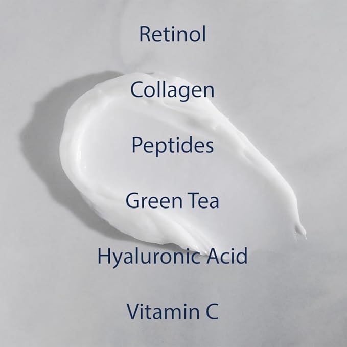 Retinoid Cream - 4.25% Retinol Night Moisturizer for Face & Neck with Collagen, Peptides & Hyaluronic Acid - Anti Aging Wrinkle Cream, Improves Skin Tone & Texture, 3.4 oz-VivaGrace Women