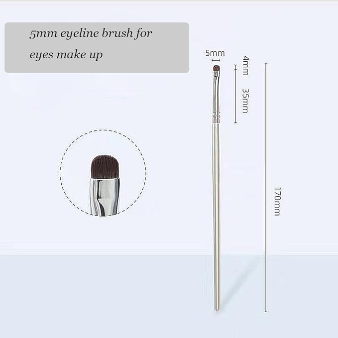 Mini Smudge Brush for Eyeliner,2 PCS Small Smudge Brush for Precision Eyeshadow and Eyeliner,Eyeliner Brush for Powder Gel Cream Liquid Concealer,Eye Makeup Brush Set-VivaGrace Women