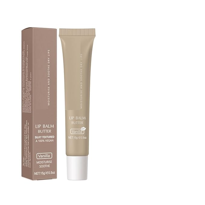 6 Color Hydrating Lip Butter Balm, Moisturizing Lip Repair, Lightweight Nourished Lip Glossy Christmas for Women (01 Vanilla)-VivaGrace Women