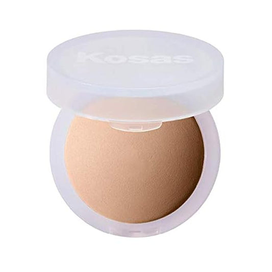 Kosas Cloud Set Face Setting Powder | Smoothing Shine Control, Soft, Sheer Setting Translucent Makeup Finish, Portable & Long-Lasting (Sheer Medium Tan)-VivaGrace Women