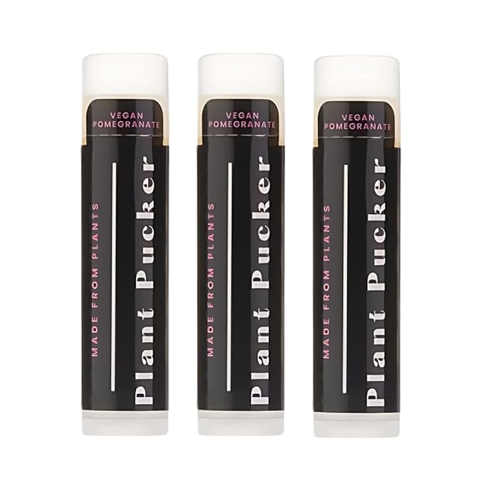 Vegan Lip Balm (3-Pack) (Pomegranate)-VivaGrace Women