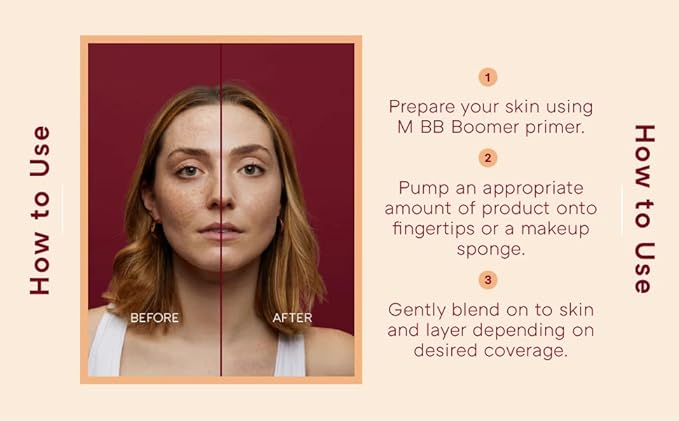 MISSHA M PERFECT COVER BB CREAM No.23 Natural Beige for Light with Neutral Skin Tone SPF 42 PA+++1.69 oz & M BB Boomer 40ml -Lightweight, Multi-Function, High Coverage-VivaGrace Women