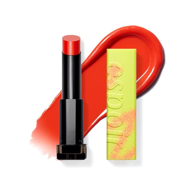 Espoir Dirty Neon vegan shine lipstick #6 Tangy (4.5g) | Wearable Shine Neon with Bright Acid Color Lip Stick | a Moist and Soft, Long Lasting Lipstick | Korean Makeup-VivaGrace Women