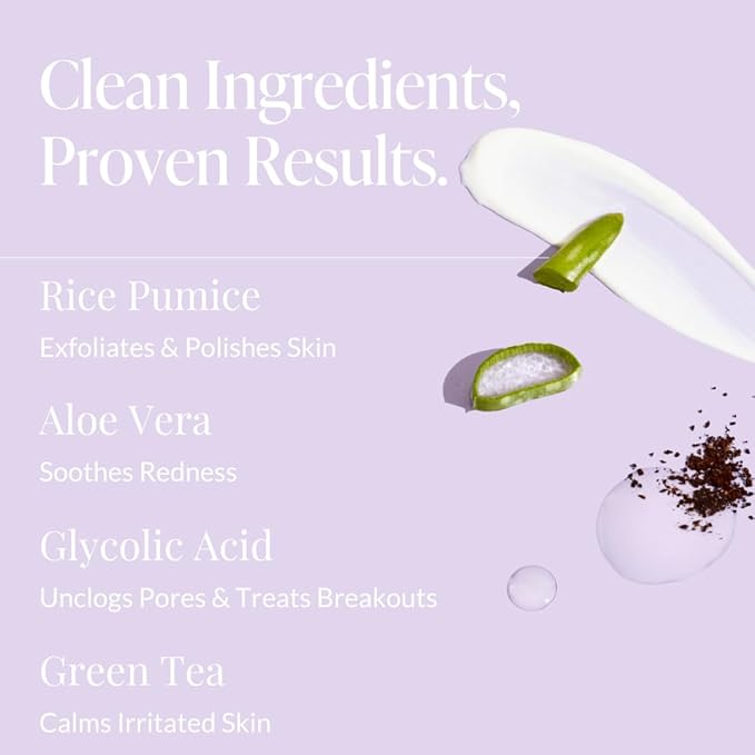 Beia Bikini & Body Scrub - Gentle Exfoliating Body Scrub with Glycolic Acid & Rice Extract - Fights Ingrown Hairs KP Bumps & Dry Skin - Hydrating & Soothing for Sensitive Skin 7.6 Oz-VivaGrace Women