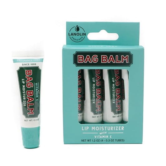 Vermont's Original Bag Balm Fragrance Free Lip Balm with Vitamin E | Pack of 4 0.3oz Tubes-VivaGrace Women