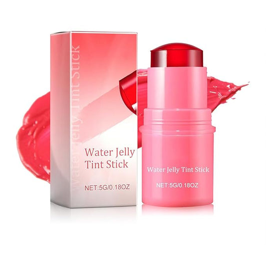 Milk Cooling Water Jelly Tint Blush Stick Face Makeup, Sheer Lip & Cheek Stain, Buildable Watercolor Finish,Vegan, Cruelty Free - 0.18 fl oz (RED)-VivaGrace Women