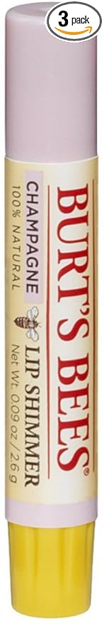 Burt's Bees Lip Shimmer, Champagne 0.09 oz (Pack of 3)-VivaGrace Women