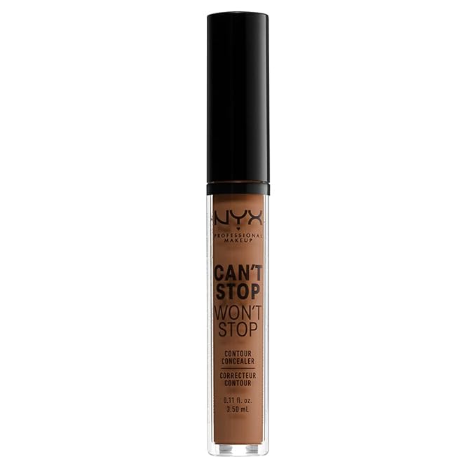NYX PROFESSIONAL MAKEUP Can't Stop Won't Stop Contour Concealer, 24h Full Coverage Matte Finish - Cappuccino-VivaGrace Women
