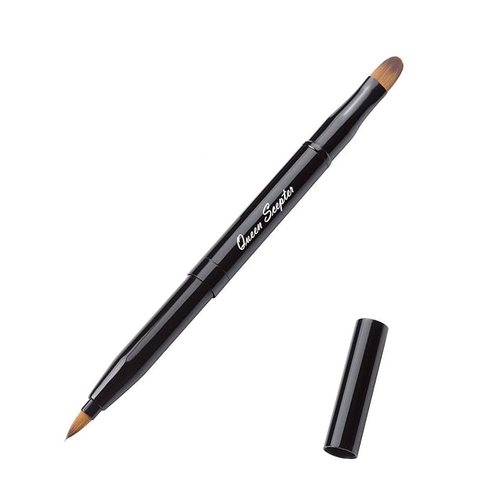 Retractable Lip Brush Concealer Makeup Dual End Travel Size Lipstick Brush With Cap-VivaGrace Women