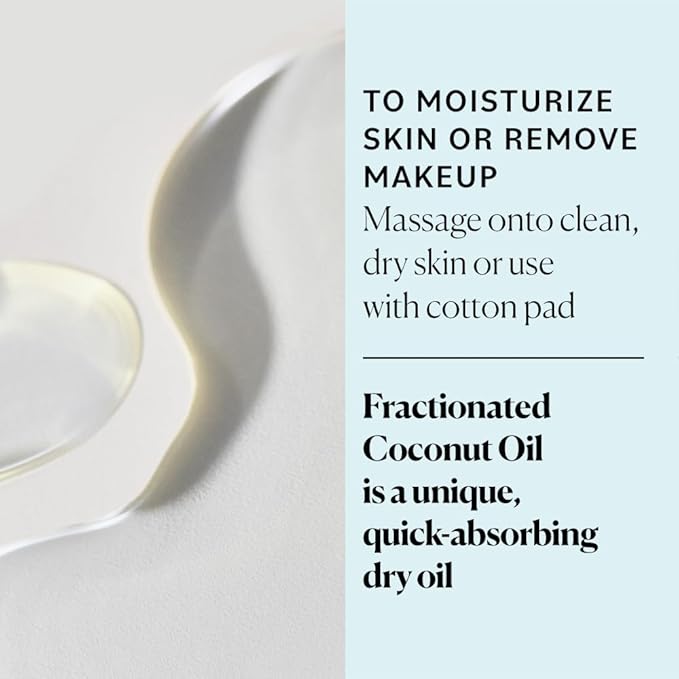 Sky Organics Fractionated Coconut Oil, Hydrating Dry Oil for Moisture, Massage and Makeup Removal, Suitable for All Skin Types, 100% Pure and Cold Pressed Multipurpose Body and Face Oil, 8 fl. Oz-VivaGrace Women
