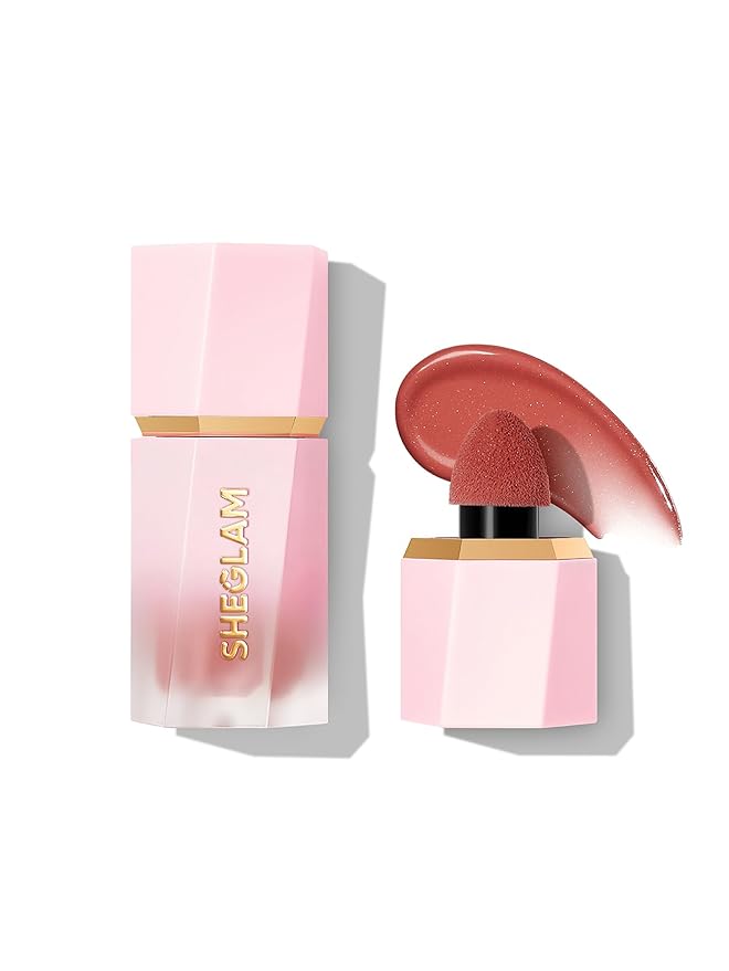 SHEGLAM Color Bloom Dayglow Liquid Blush Makeup for Cheeks Shimmer Finish - Risky Business-VivaGrace Women