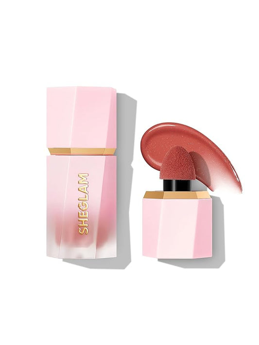 SHEGLAM Color Bloom Dayglow Liquid Blush Makeup for Cheeks Shimmer Finish - Risky Business-VivaGrace Women