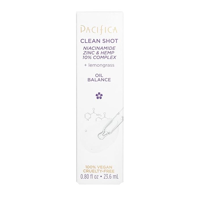 Pacifica Clean Shot Niacinamide Zinc and Hemp 10 Percent Complex Unisex 0.8 oz-VivaGrace Women