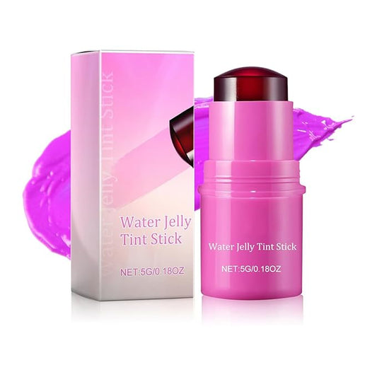 Milk Cooling Water Jelly Tint Blush Stick Face Makeup, Sheer Lip & Cheek Stain, Buildable Watercolor Finish,Vegan, Cruelty Free - 0.18 fl oz (BERRY)-VivaGrace Women
