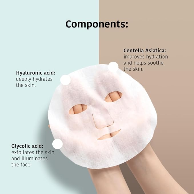 IROHA NATURE Glycolic Acid Peeling Face Mask (Pack of 5) | Skin Perfecting for a Radiant & Smooth Look | Instant Regeneration in Just 15 Minutes | Clean Beauty | 100% Vegan-VivaGrace Women