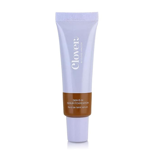 Clover Skin Is In Serum Foundation | Hydrating Face Serum, Lightweight Foundation, Cruelty-Free & Vegan | With Squalane And Sunflower Seed Wax | 30 ml - Shade 12 (Dark)-VivaGrace Women