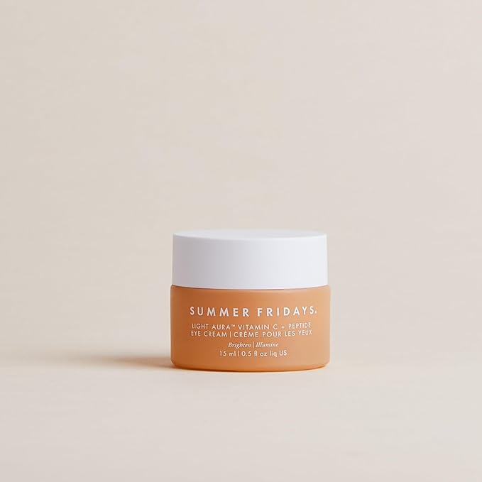 Summer Fridays Light Aura Vitamin C + Peptide Eye Cream - Brightening Eye Cream with an Illuminating and Hydrating Formula (0.5 Fl Oz)-VivaGrace Women