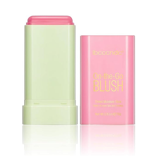Multi-Use Makeup Blush Stick, Tinted Solid Moisturizer On-the-Go Blush, Multi-use Cream Blush Stick for Cheek & Eyes & Lips, Waterproof Natural Nude Makeup for All Skin (1# Shy Pink)-VivaGrace Women