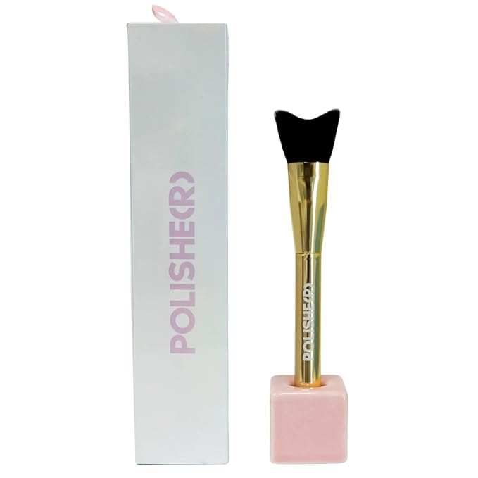 Polishe(r) Lash Cleansing Brush by SoCal Beauty - Ultra-Soft Synthetic Bristles for Gentle Lash Line Cleaning, Pairs Perfectly with Keep It Squeaky Cleanser-VivaGrace Women