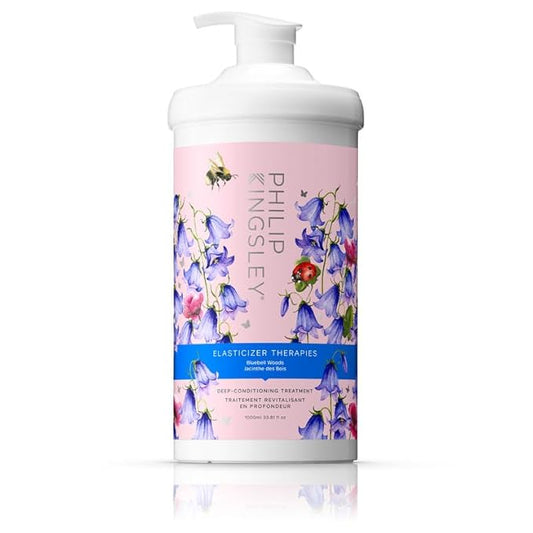 Elasticizer Therapies Bluebell Woods Deep-Conditioning Treatment Hair Mask Repair for Dry Damaged Curly Hair Hydrate Condition Strengthen Reduce Frizz Add Bounce Shine, 33.8 fl oz (1000ml)-VivaGrace Women