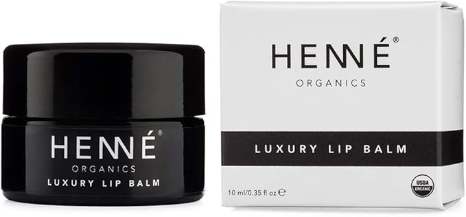 Henné Organics Luxury Lip Balm - Natural and Organic Moisturizer - 0.35 Ounce Jar-VivaGrace Women
