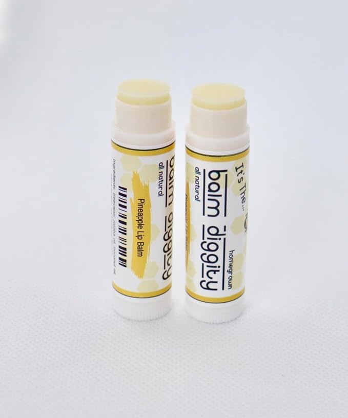 It's The Balm Diggity 2-pack Pineapple Beeswax, All-Natural, Moisturizing, and Nourishing Lip Balm Made With Just 5 Ingredients-VivaGrace Women