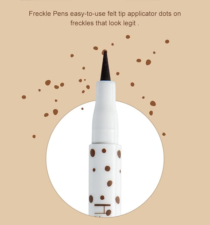 AKARY 4 Colors Freckle Pen Professional Lifelike Face Concealer Point Out Natural Waterproof Longlasting Soft Artificial Freckles Fine Makeup Freckle Pen Life Face Decoration (01+02+03+04)-VivaGrace Women