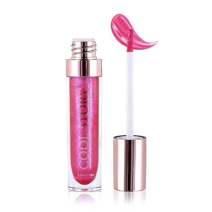 GECOMO Colorful Explosive Pearlescent Lip Gloss 3D Multifunctional Fine Glitter Chameleon Lip Gloss Polarized Diamond Makeup,Magic Big Brush Color Changing Lip Oil(105# BLUISH PURPLE FLASH)-VivaGrace Women