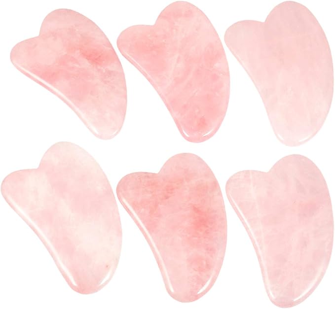 mookaitedecor Rose Quartz Roller & Gua Sha Tool for Face and Neck Massage, Facial Massager for Anti Aging-VivaGrace Women