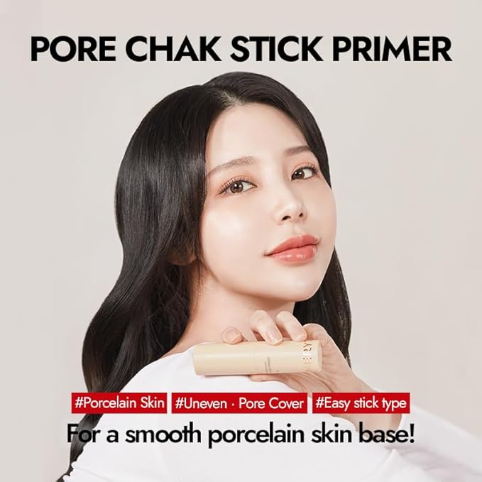 MERYTHOD PORE-CHAK Stick Primer Erasing Mattifying Hard Primer Stick, Filttered Effect, Easy Stick Type, Uneven&Pore Cover 0.4oz-VivaGrace Women