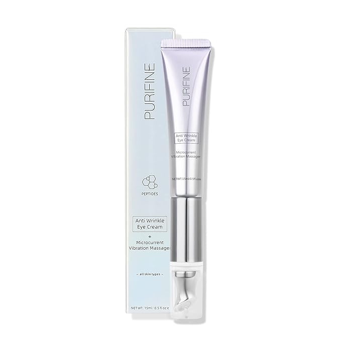 Eye Cream for Wrinkles and Fine Lines Microcurrent Massage Anti-wrinkle Eye Cream Anti Aging 0.5 fl oz-VivaGrace Women