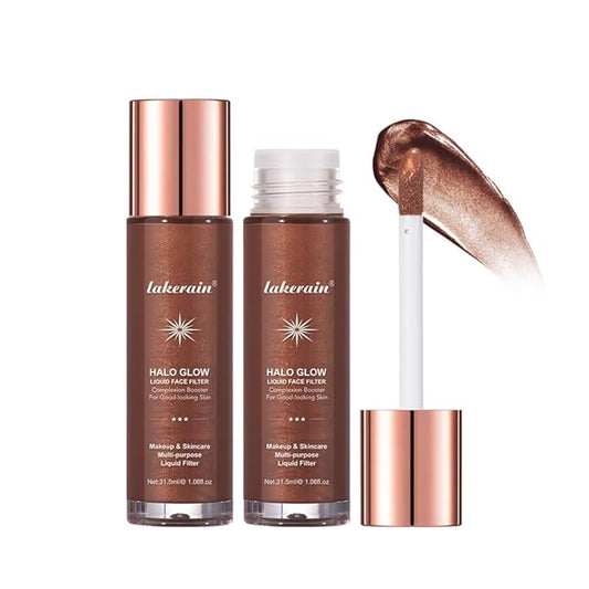 Halo Glow Liquid Face Filter, Complexion Booster For A Glowing, Soft-Focus Look, Infused With Hyaluronic Acid, Vegan & Cruelty-Free 1.06 OZ/31.5ml -08-VivaGrace Women