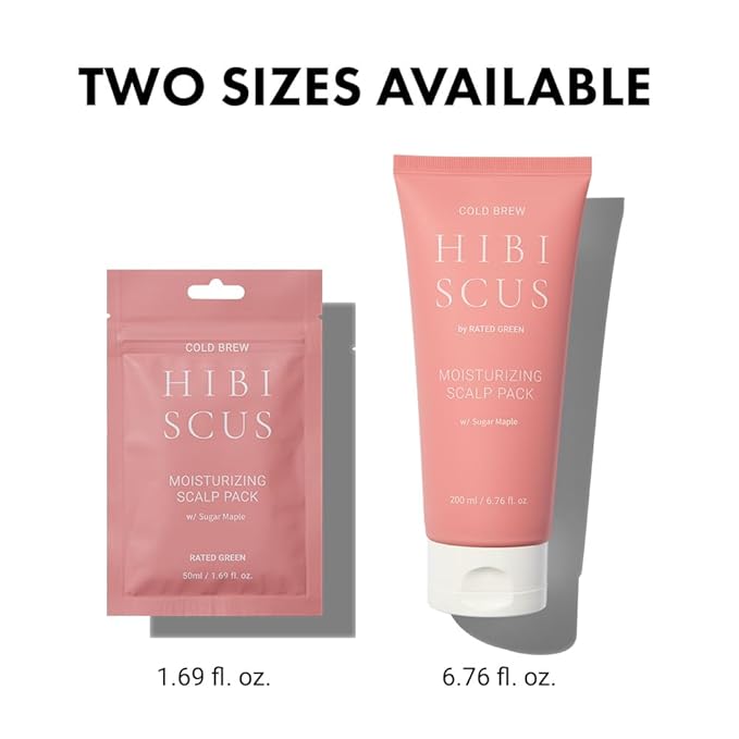 RATED GREEN Cold Brew Hibiscus Moisturizing Scalp Pack w. Sugar Maple | Deep Moisture Mask for Dry Scalp | Silicone-Free, Korean Vegan Formula | 1.69 fl oz (Pack of 5)-VivaGrace Women