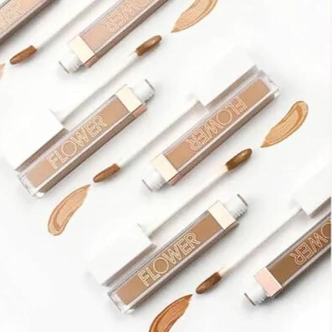 FLOWER BEAUTY By Drew Barrymore Light Illusion Full Coverage Concealer - Diffuse Dark Under Eye Circles + Blurs Blemishes - Weightless Formula + Crease Proof Makeup (Porcelain)-VivaGrace Women