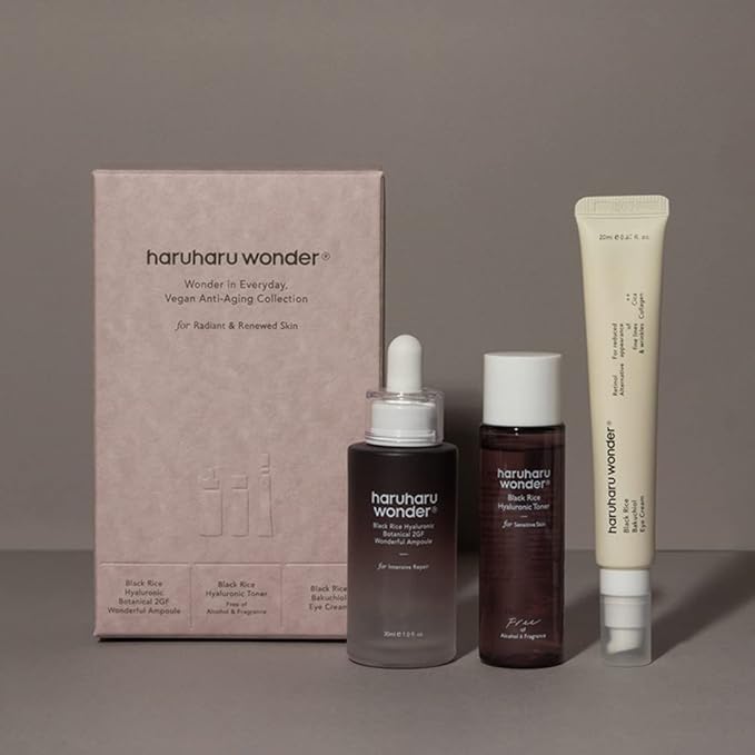 Haruharu Wonder Vegan Well-Aging Collection, Gift Box for Special Day, Suitable for All Skin Types-VivaGrace Women