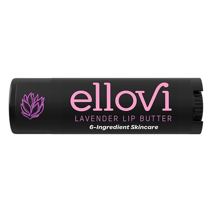 Natural Lip Butter Lip Balm - Lavender - Pure Enough to Eat - Made With Just 6 Vegan Ingredients - 100% Natural & Organic Moisturizing Lip Care for All Day Hydration (Single)-VivaGrace Women