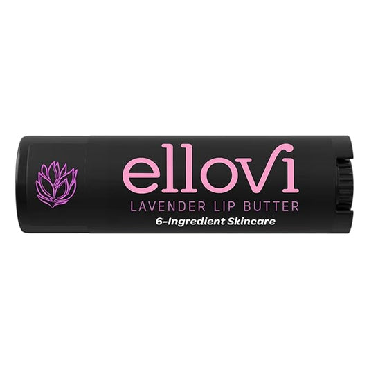 Natural Lip Butter Lip Balm - Lavender - Pure Enough to Eat - Made With Just 6 Vegan Ingredients - 100% Natural & Organic Moisturizing Lip Care for All Day Hydration (Single)-VivaGrace Women