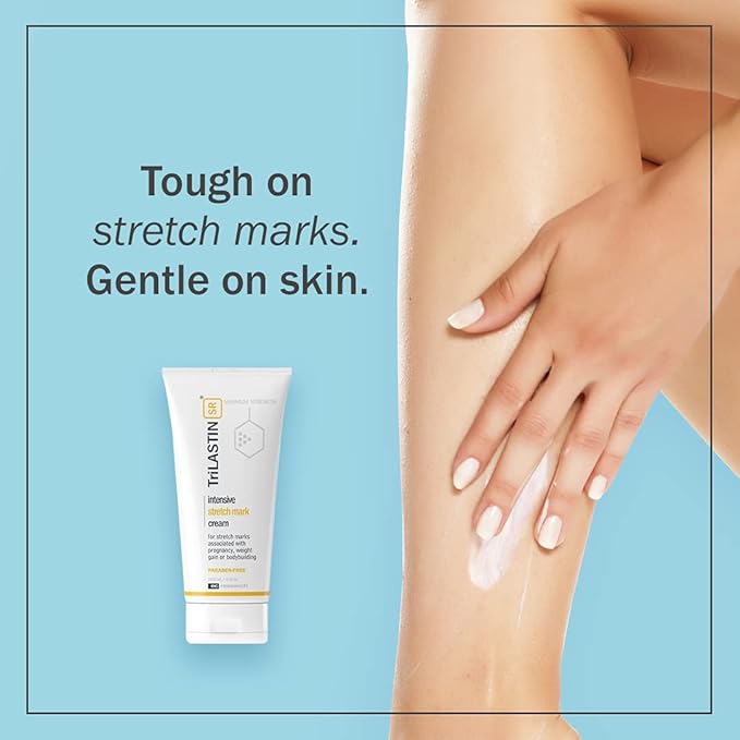 TriLASTIN-SR Intensive Stretch Mark Cream Bundle with Hydro-Thermal Accelerator (5.5 & 3 oz) | Fast-Acting Stretch Marks Cream with Absorption Enhancing Serum | Hypoallergenic & Paraben-free-VivaGrace Women