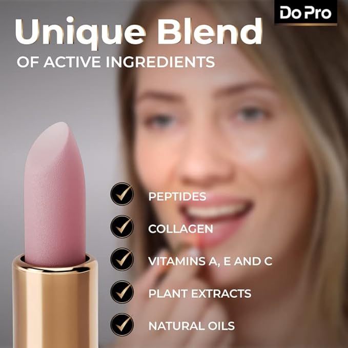 Intensive Boosting Lipgloss - Plumper Stick with Anti-Aging Stimulating Roller, Plumping Lip Stick with Hyaluronic Acid, Collagen, Vitamin C & E - Volumizing & Hydrating Lip Plumping Serum - 5ml-VivaGrace Women