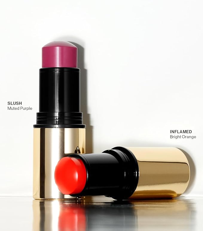 MAKE Beauty Heat Stroke Cream Blush Stick for Cheeks with Natural Hydrating Dewy Finish. Creamy Gel Blush Balm - Shade Stimulated, Hot Pink Cheek Tint-VivaGrace Women