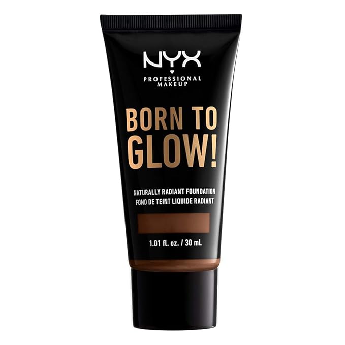 NYX PROFESSIONAL MAKEUP Born To Glow Naturally Radiant Foundation, Medium Coverage - Deep Rich-VivaGrace Women