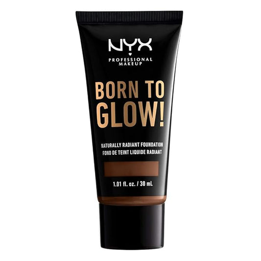 NYX PROFESSIONAL MAKEUP Born To Glow Naturally Radiant Foundation, Medium Coverage - Deep Rich-VivaGrace Women