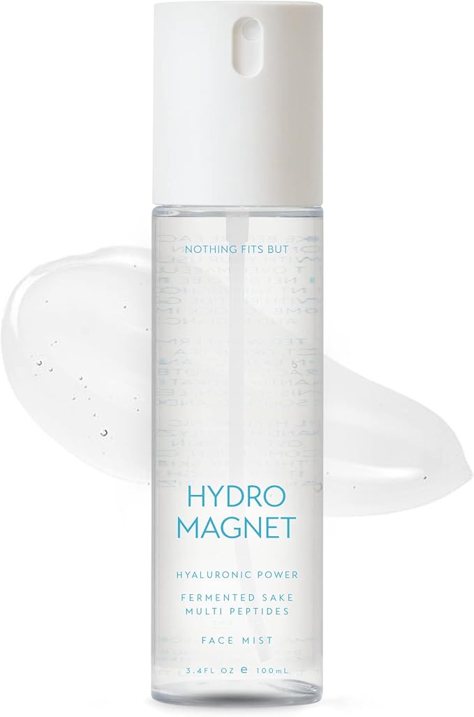 NOTHING FITS BUT Hydro Magnet Facial Mist, Hydrating Toner with Hyaluronic Acid, Fermented Sake & Multi Peptides (3.4 Fl Oz/ 100 ml)-VivaGrace Women