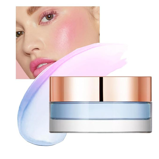 Color Change Blush Clear Liquid Blush Cream Moisturizing Blusher Halo dyeing naturally Blush Rouge Multi-use Makeup Cream For Cheeks Face Lips Waterproof Blush Gel Lip Oil (#4)-VivaGrace Women