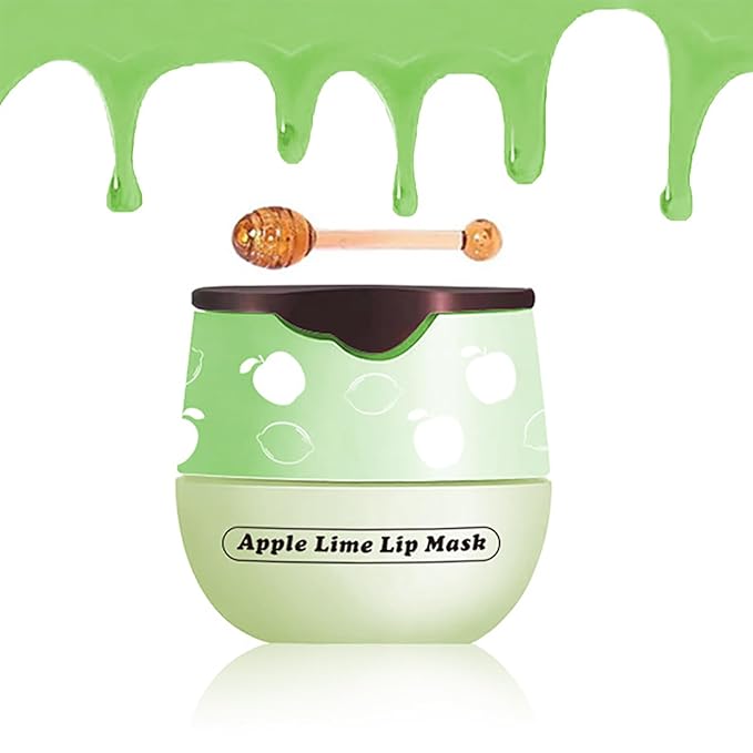 Apple Lime Lip Balm, Honey Strawberry Apple Watermelon Lip Mask, Vitamin E Lip Masks, Moisturizing Lip Sleeping Mask, Lip Balm With Stick, Lip Scrubs Exfoliator (Apple Lime）-VivaGrace Women